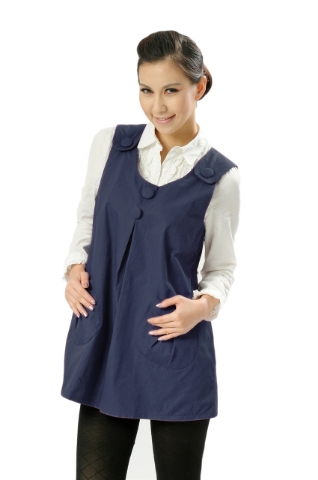 Picture of Fashion Maternity Dress with Radiation Shielding, OneSize, Dark Navy Blue, Clothing # 8903183